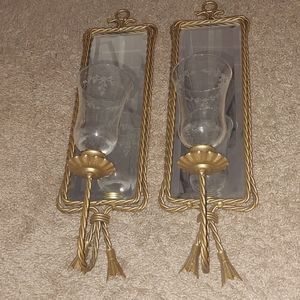 2 Wall scones with mirror